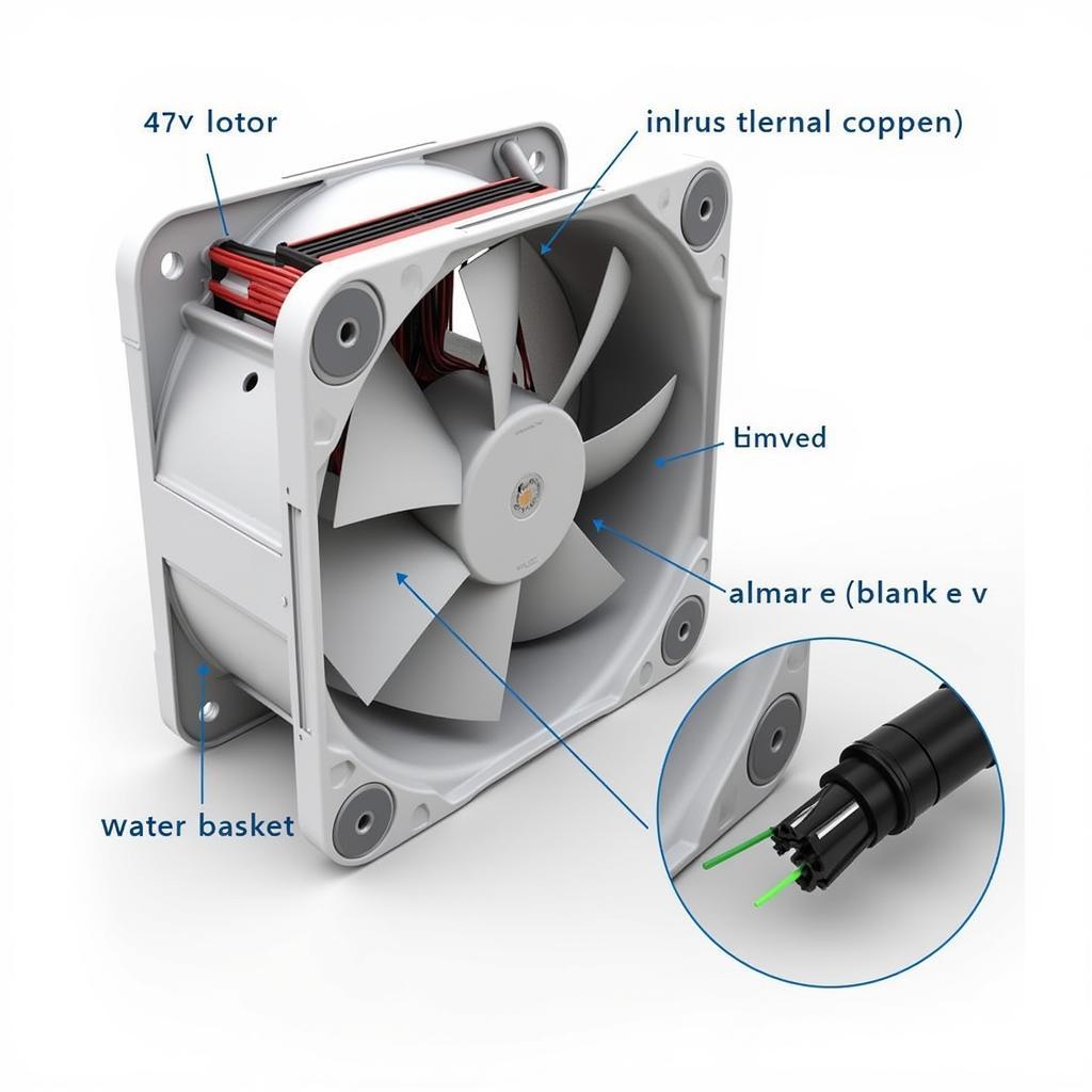 IP68 12V Fan Internal Components