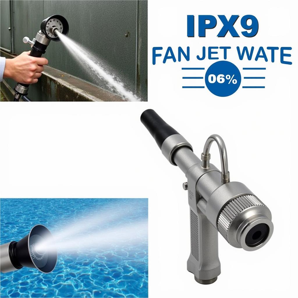 IPX9 Fan Jet Nozzle in Operation