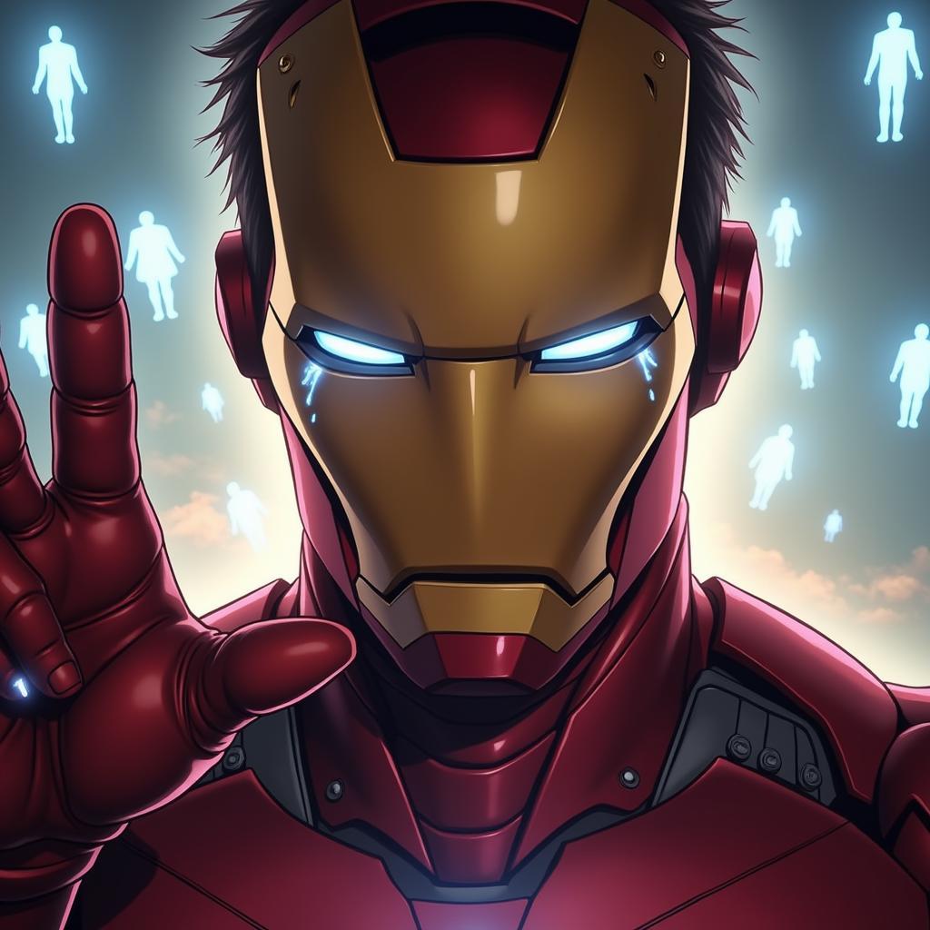 Emotional fan art depicting Iron Man's sacrifice