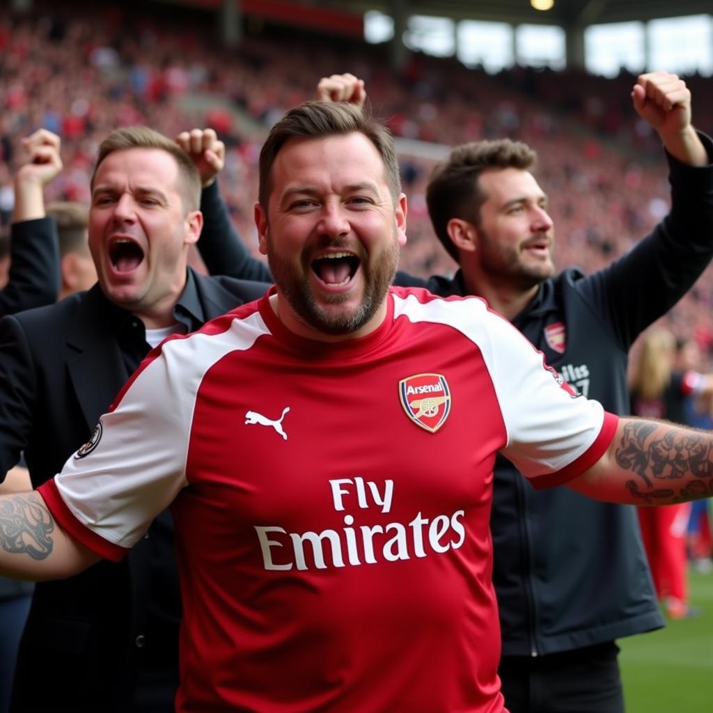 James Corden at the Emirates Stadium