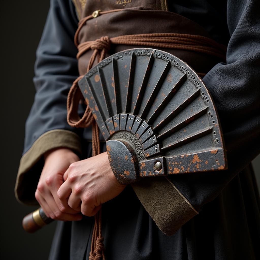 Japanese Iron Fan Used as a Samurai Weapon