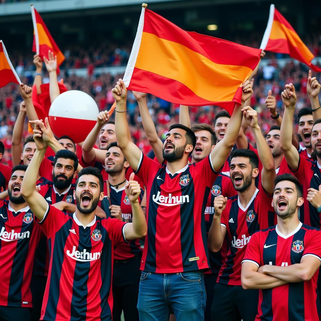 Juhua Fans Celebrating a Goal