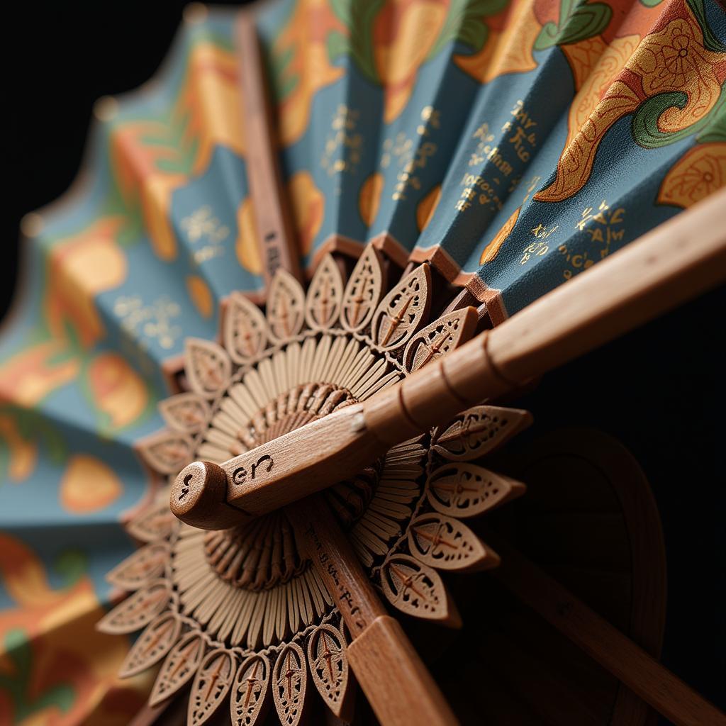 Close-Up View of a Kaitian Fan's Design Features