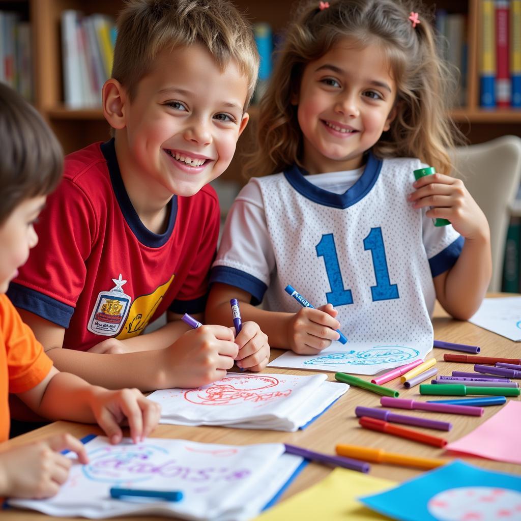 Kids Coloring Football Jerseys