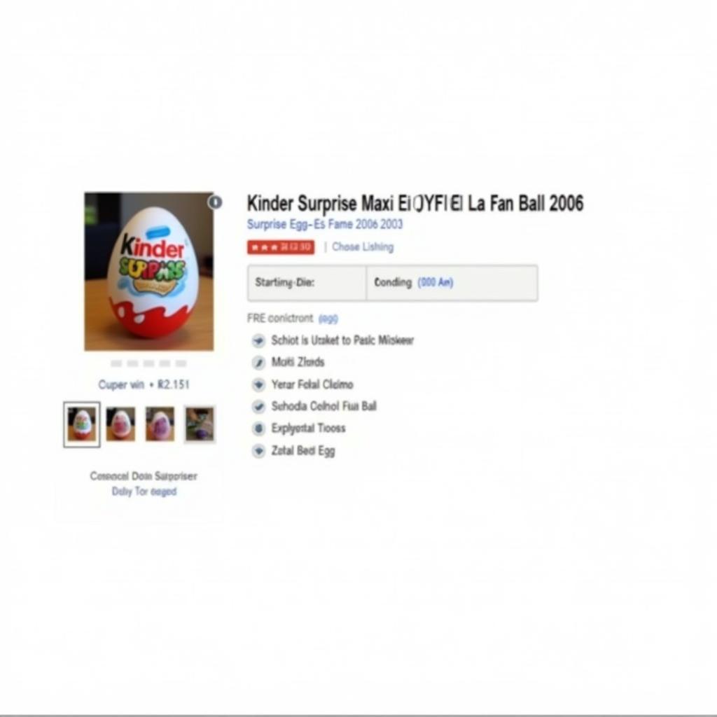 Kinder Surprise Maxi Ei DFB Fan Ball 2006 Online Auction