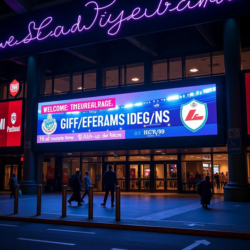 LED Banners Welcome Fans to the Stadium