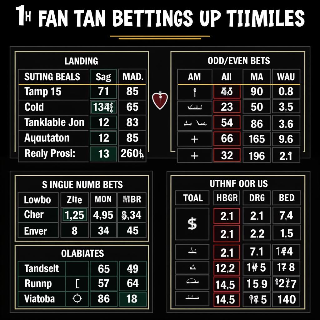 Live Fan Tan Betting Board