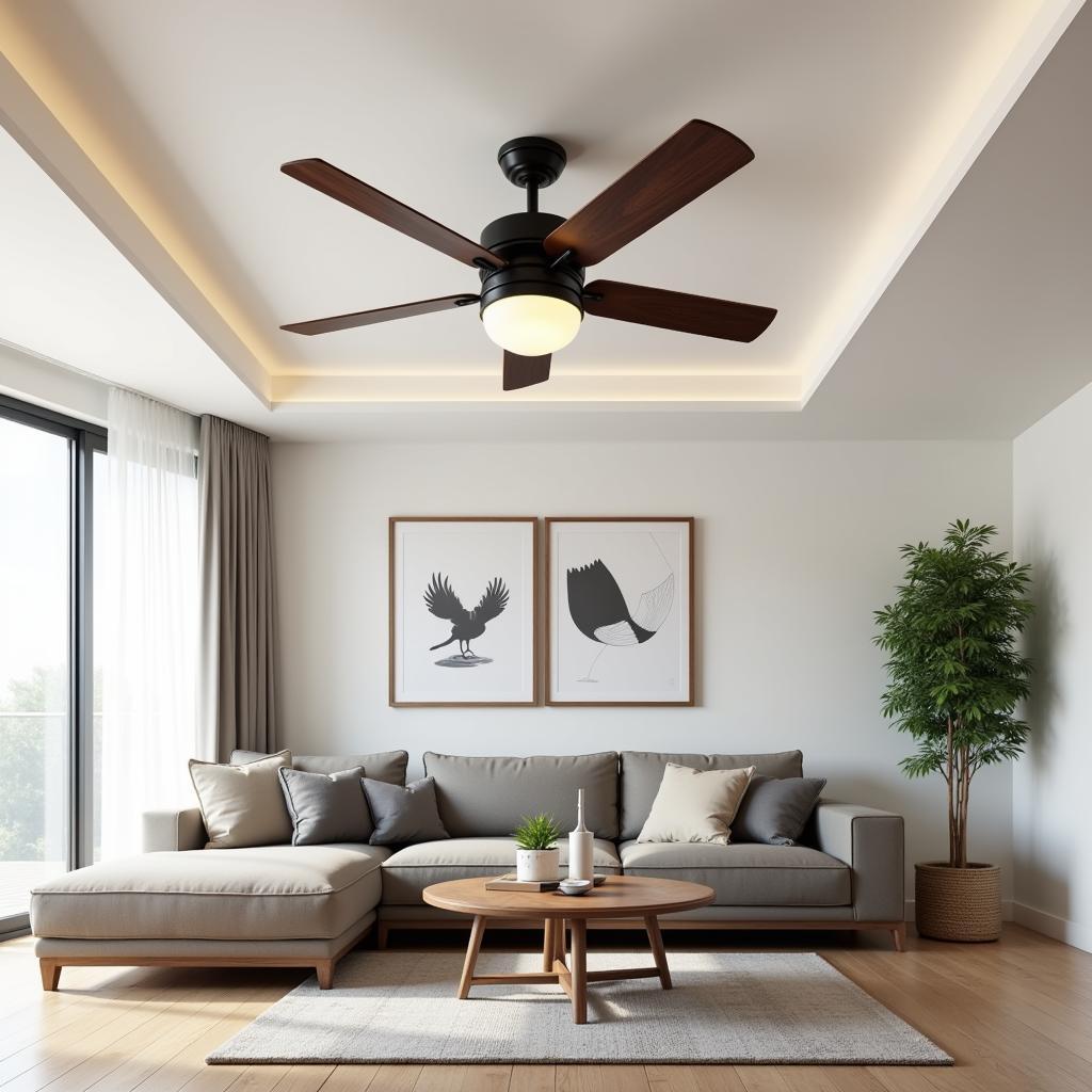 Ceiling Fan in a Living Room Setting