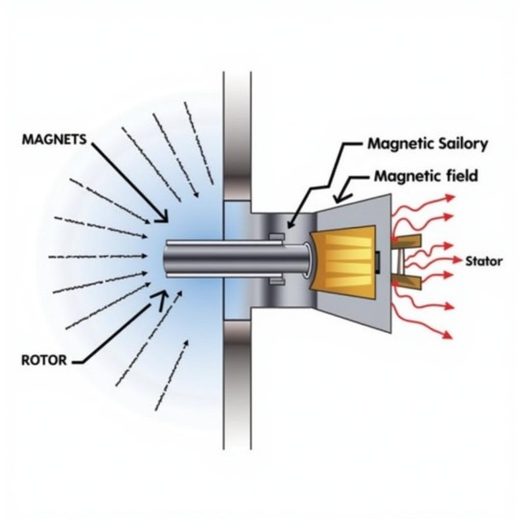 Magnetic Fan Mechanism Diagram