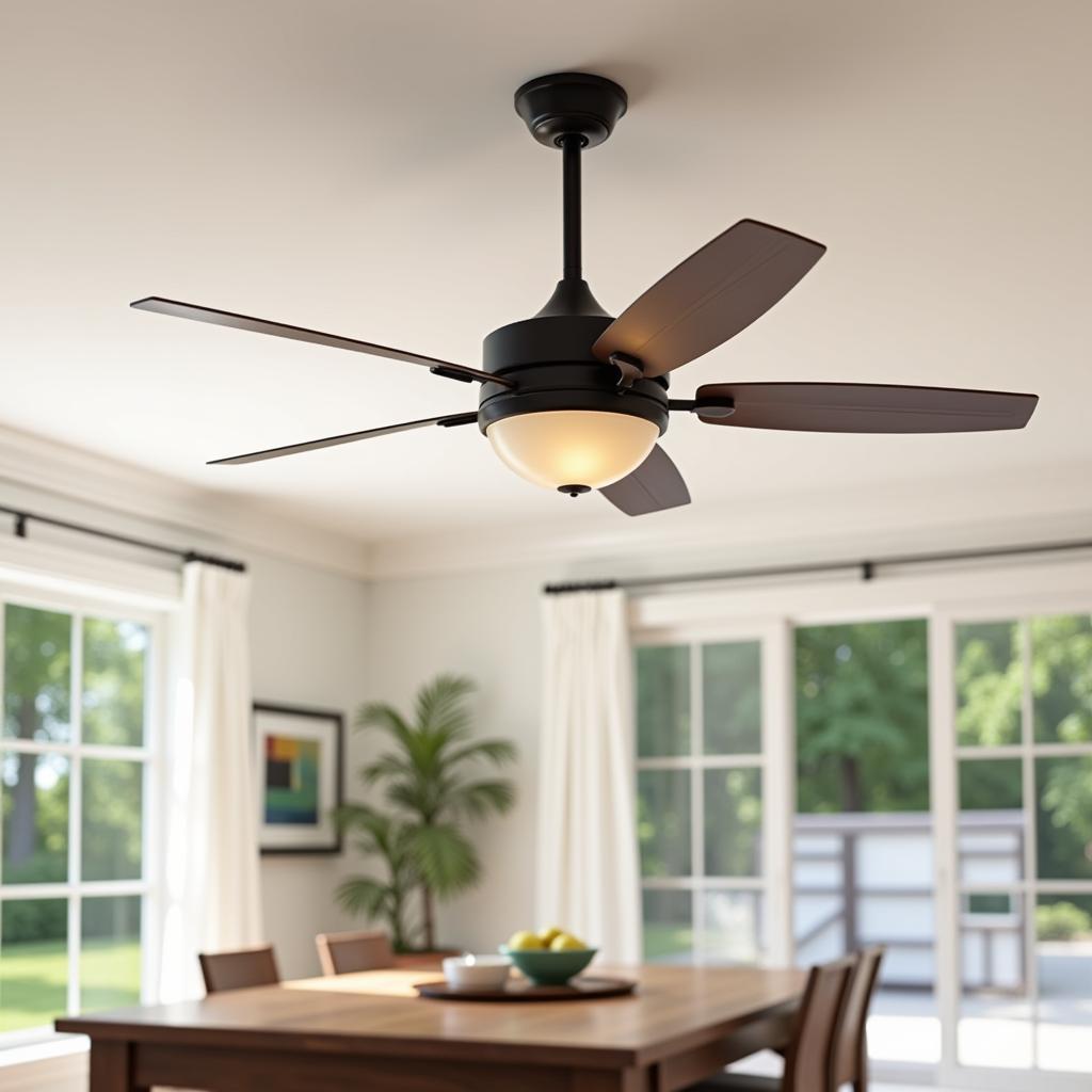 Modern Ceiling Fan in a Living Room