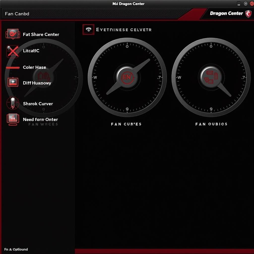 MSI Dragon Center fan control software