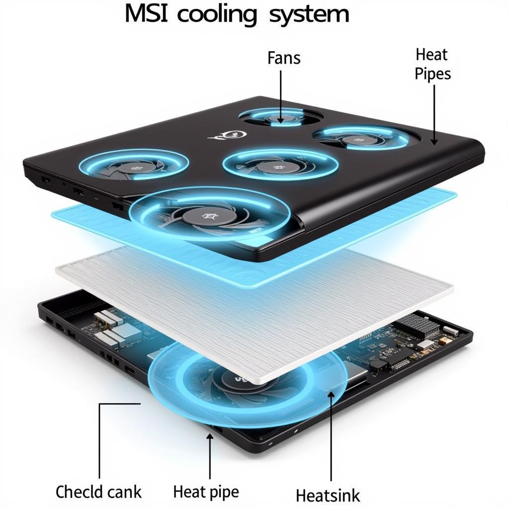 MSI Laptop Cooling System Diagram