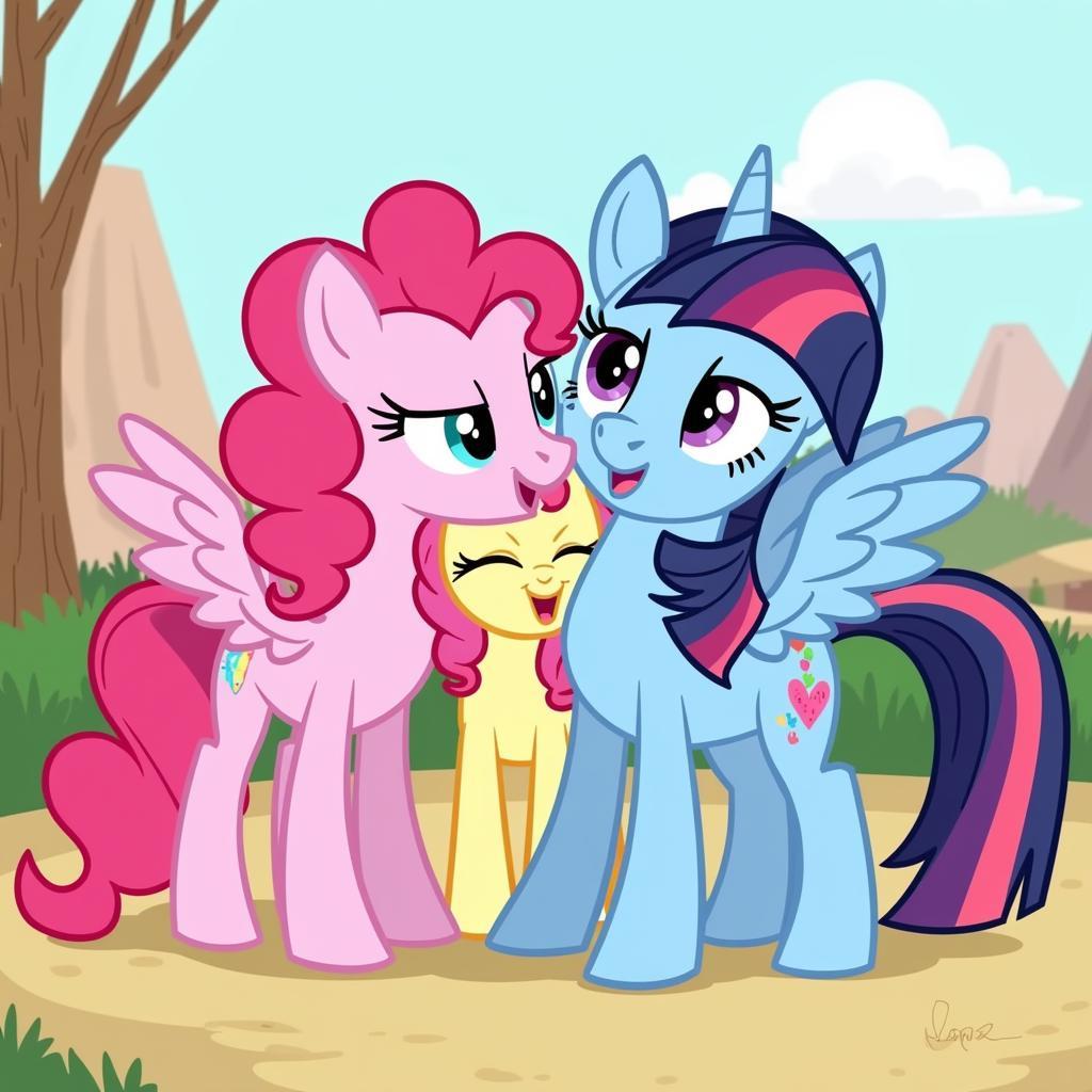 My Little Pony Fan Art Cartoon Depicting a Heartwarming Friendship Scene