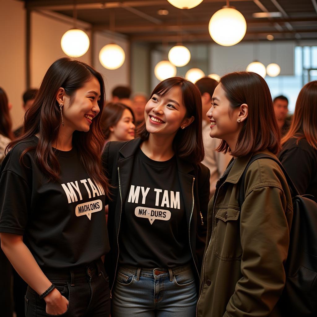 Fans interacting at a My Tam fan meeting