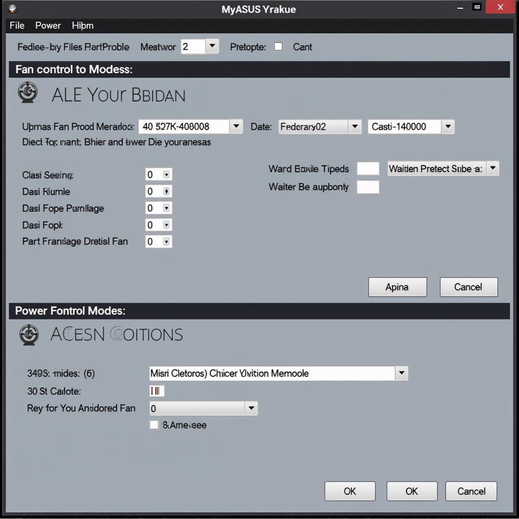 MyASUS Fan Control Interface