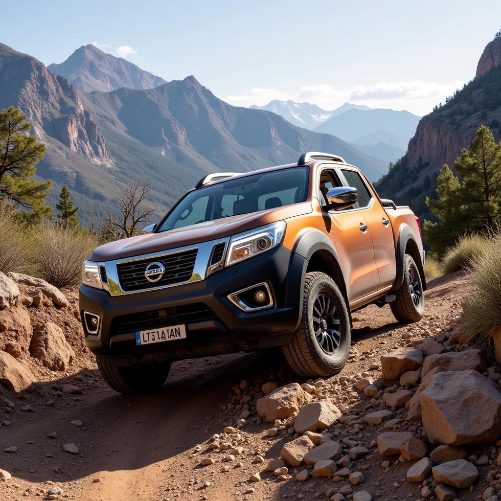 Nissan NP300 Navara tackling challenging terrain