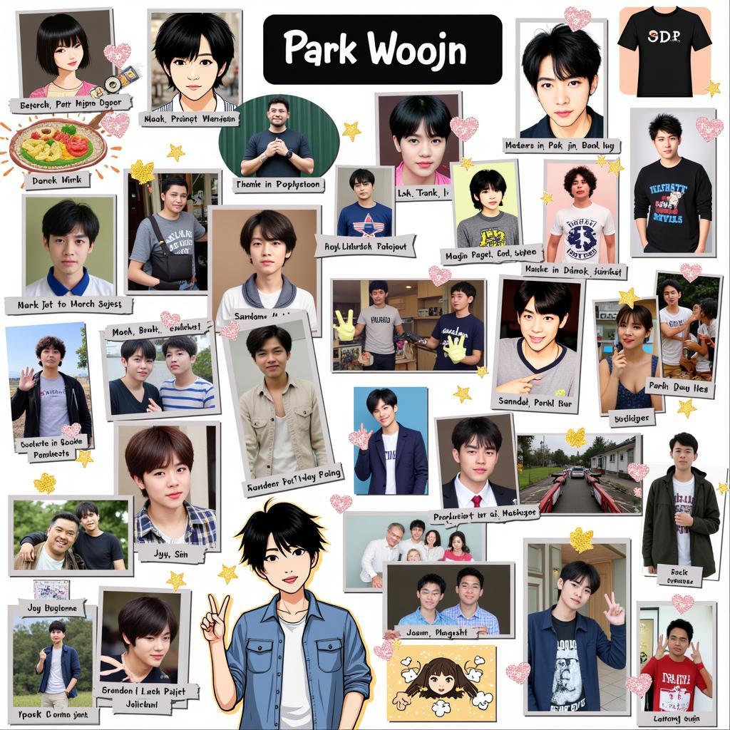 Examples of fan projects supporting Park Woojin