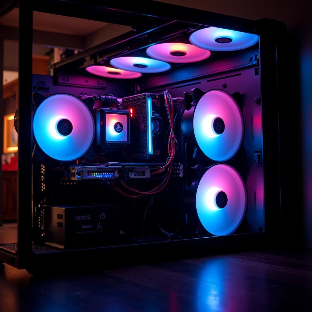 PC Case with Aorus RGB Fans