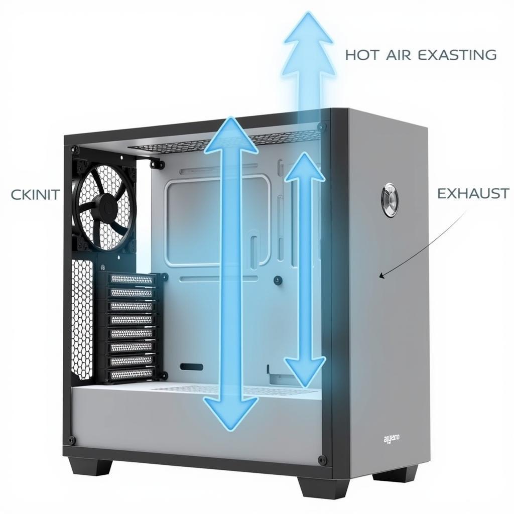 PC Fan Casing Airflow Diagram