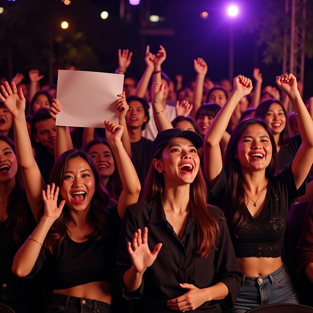 Phuong Anh Bolero fans gathering for a concert.