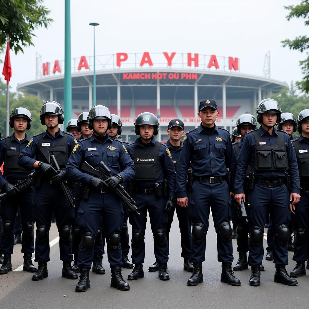 Police Presence at Hai Phong Stadium