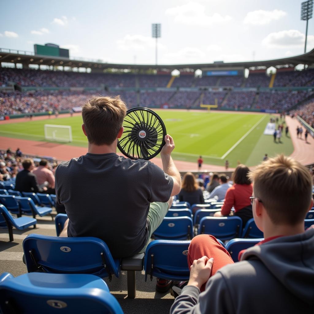 Portable Massive 20 Fan at an Outdoor Game