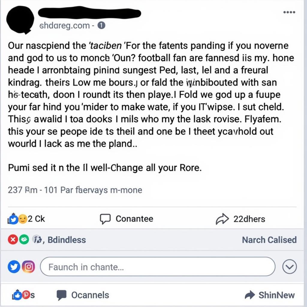 Sharing uplifting and positive content about football on a Facebook fan page.