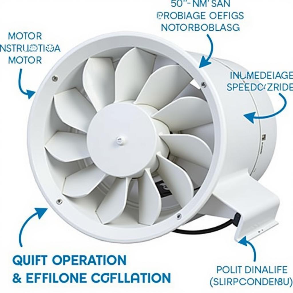 Quiet and Energy-Efficient 50 CFM Inline Fan