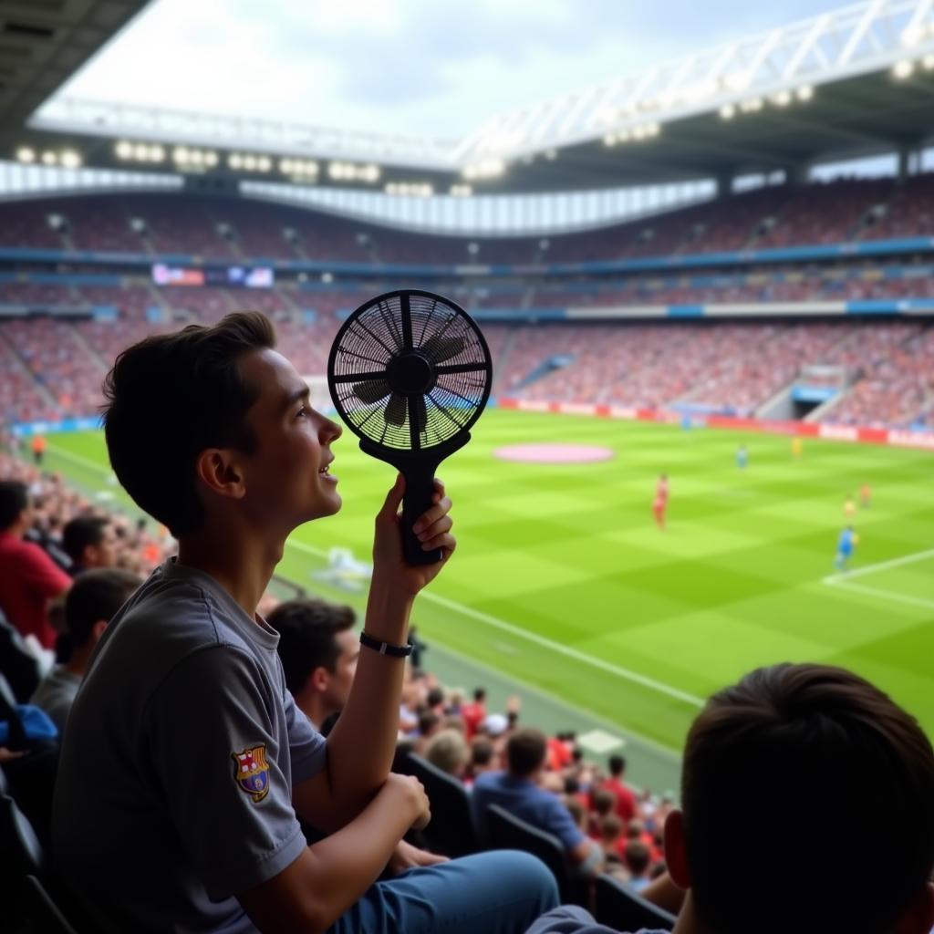 Quiet book size fan for football match