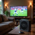 Quiet Box Fan for Home Viewing