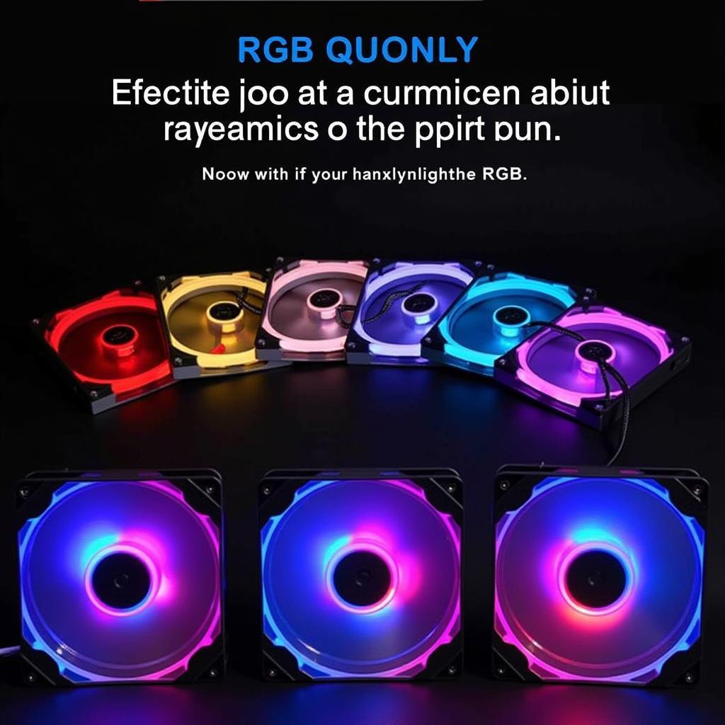 Showcase of RGB Fan 3 Pack Lighting Effects