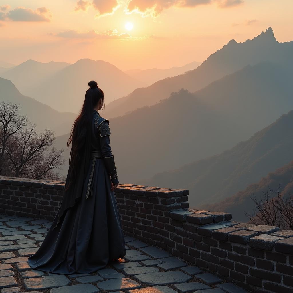 Shao Jun on the Great Wall of China