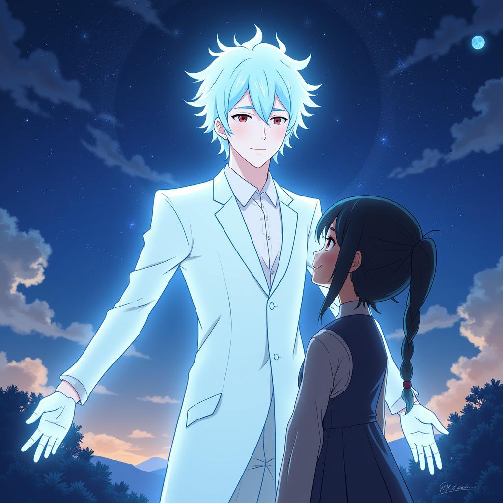 Simon and Yukino reunite in the celestial spirit world