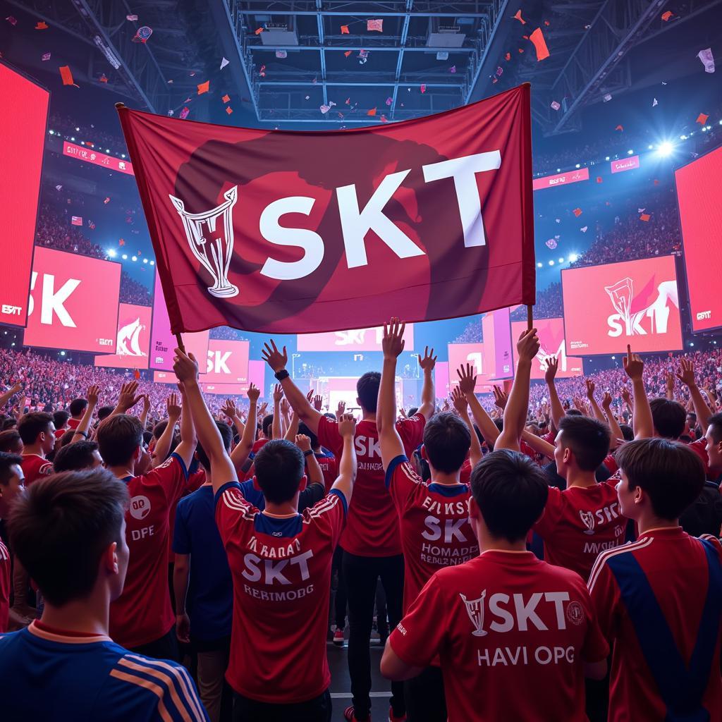 SKT Fans Celebrating a Major Victory