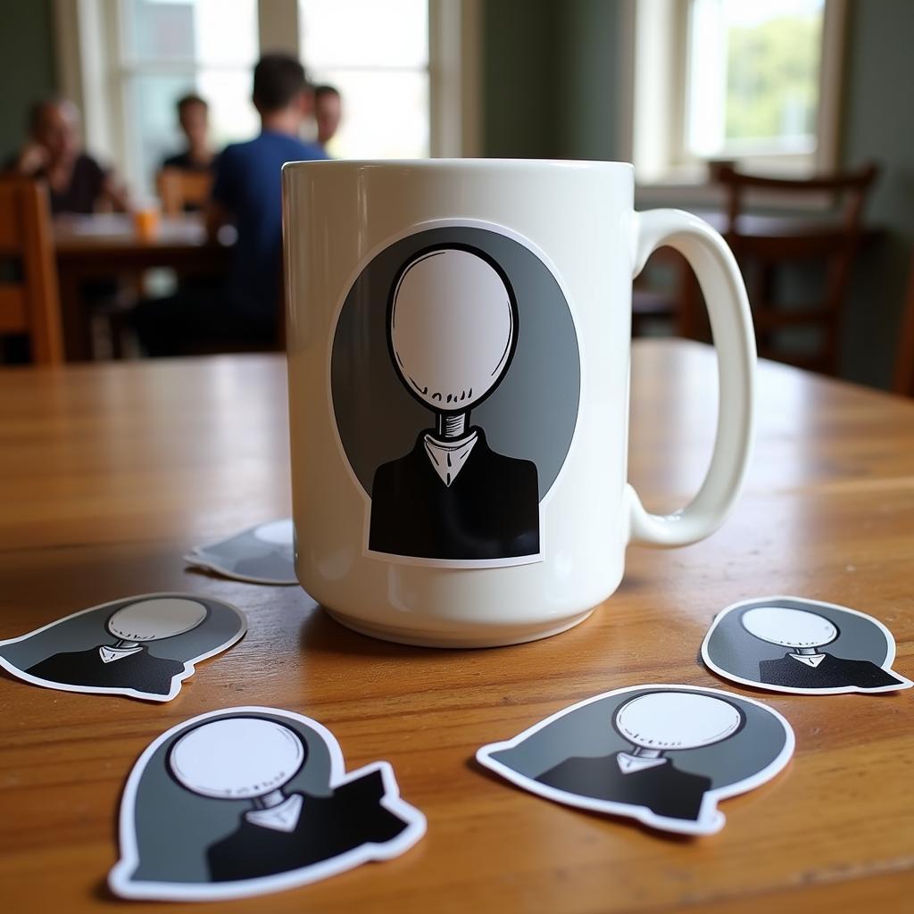 Personalized Slenderman Mug and Stickers