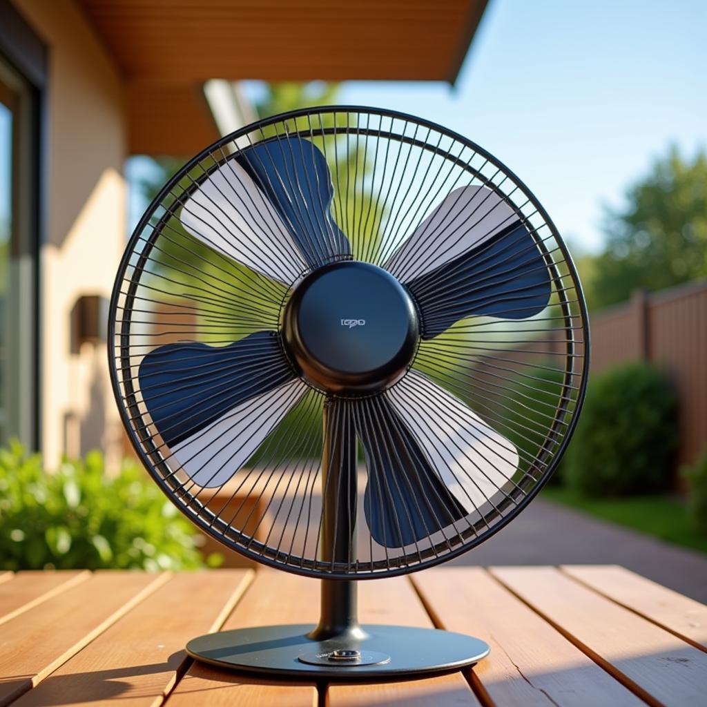 Solar Fan Cooling a Patio