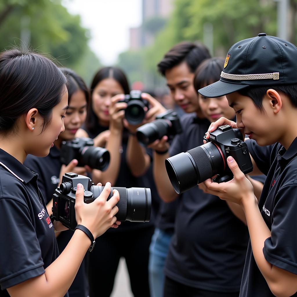 Sony camera enthusiasts in Vietnam share photography tips and techniques.