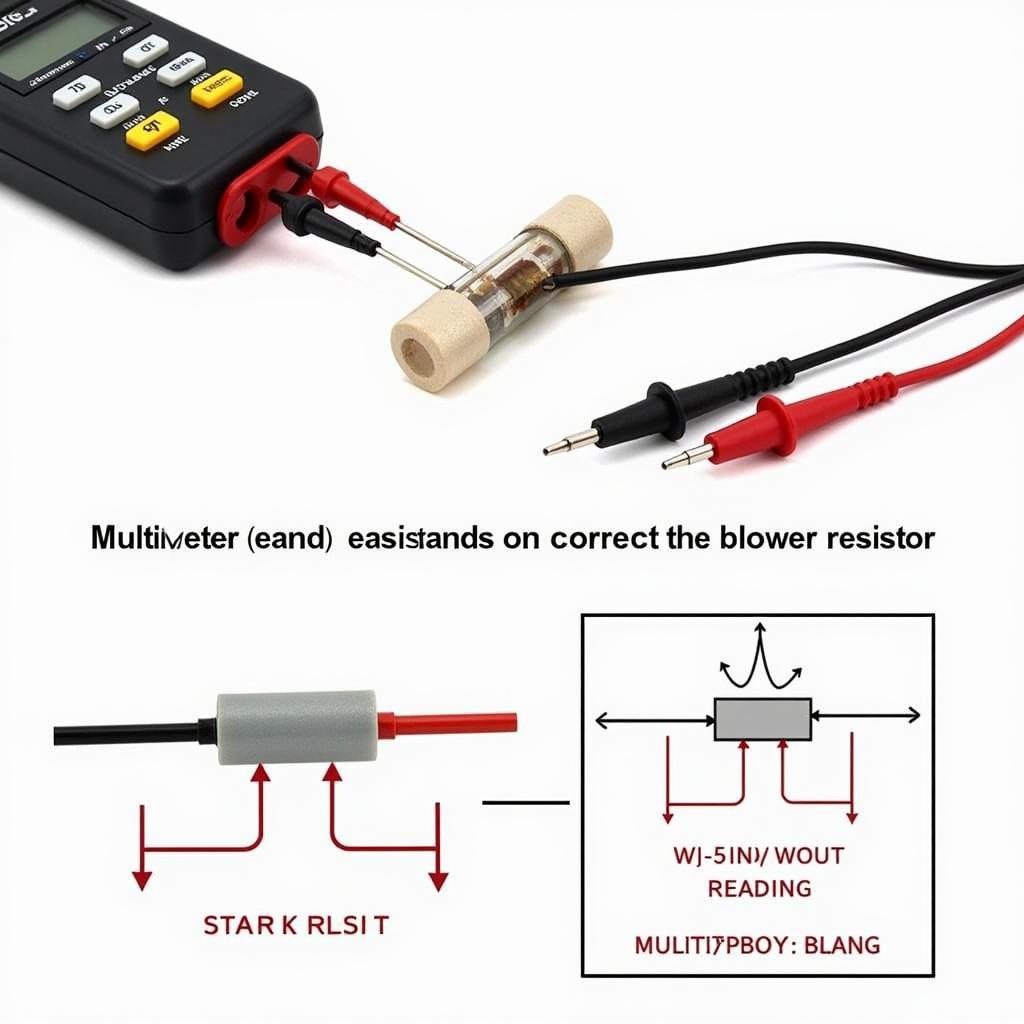 Testing a blower resistor with a multimeter