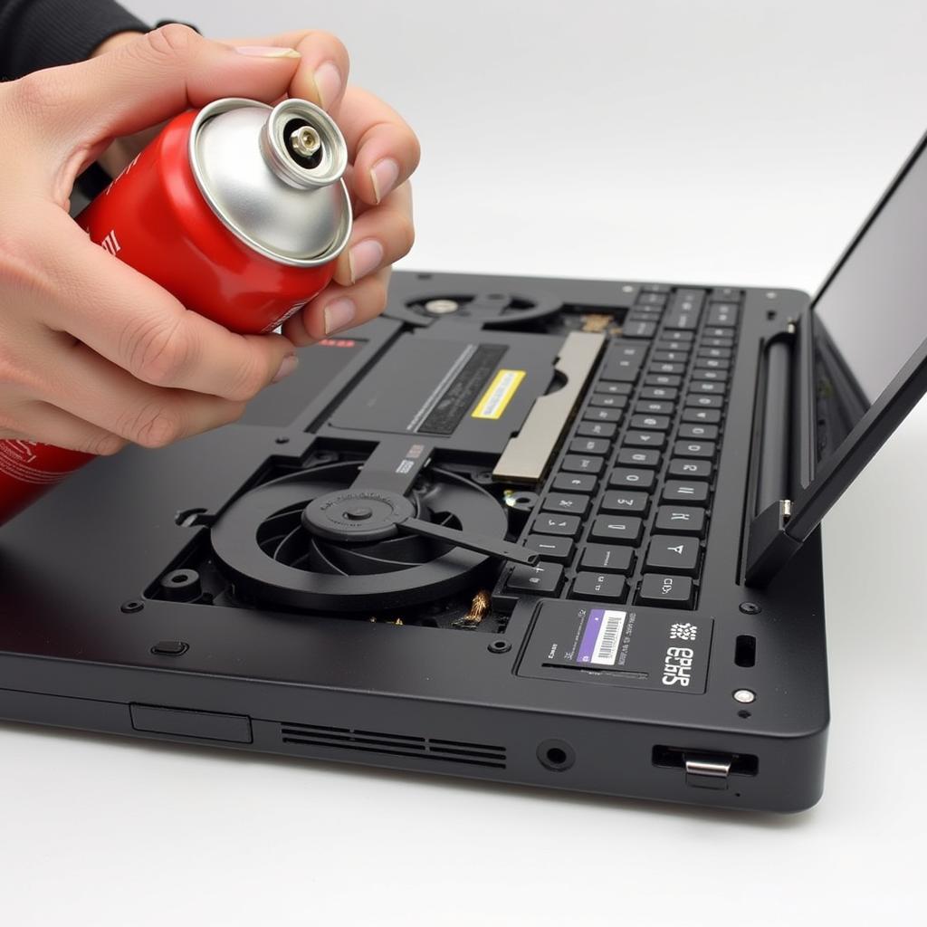 Cleaning a ThinkPad's Fan with Compressed Air