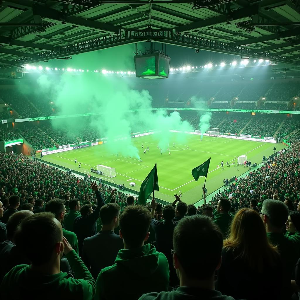 Timsah Arena atmosphere during a Bursaspor match