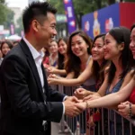 Tran Thanh interacting with fans