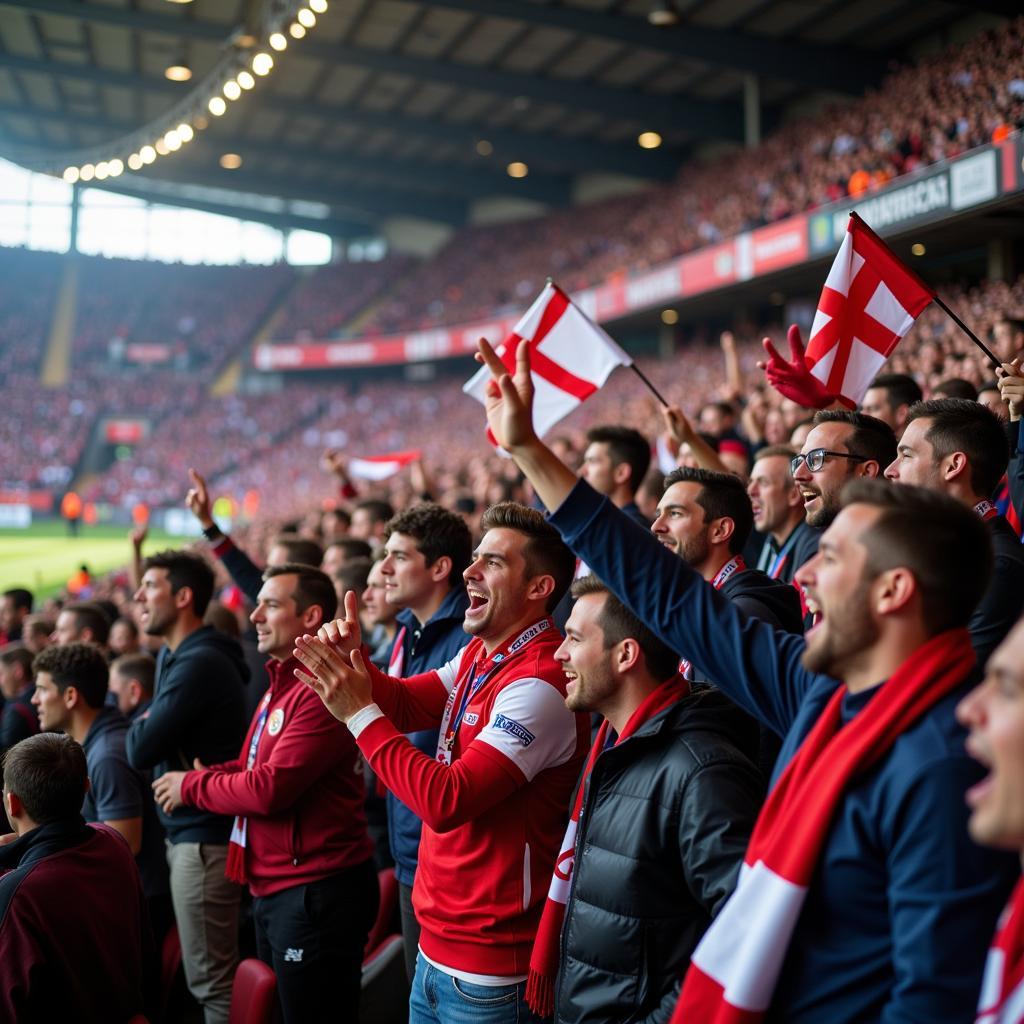 UK Football Fans Celebrating a Goal