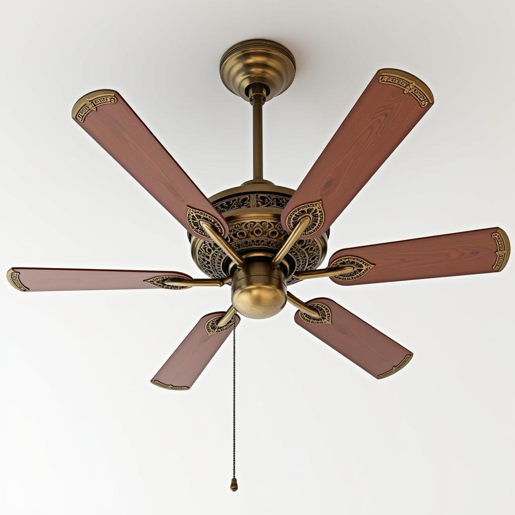 Vintage Ceiling Fan 3D Render