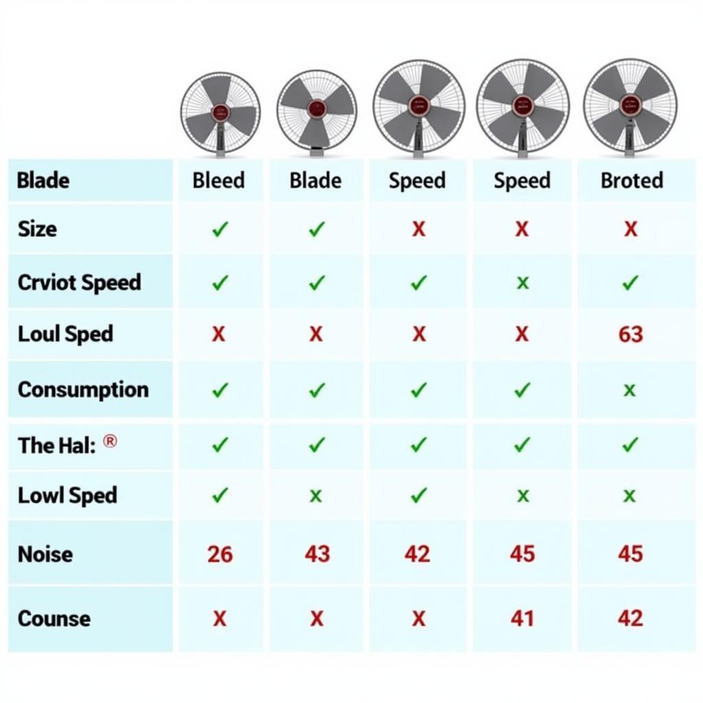 Comparison of Wall Fan Features