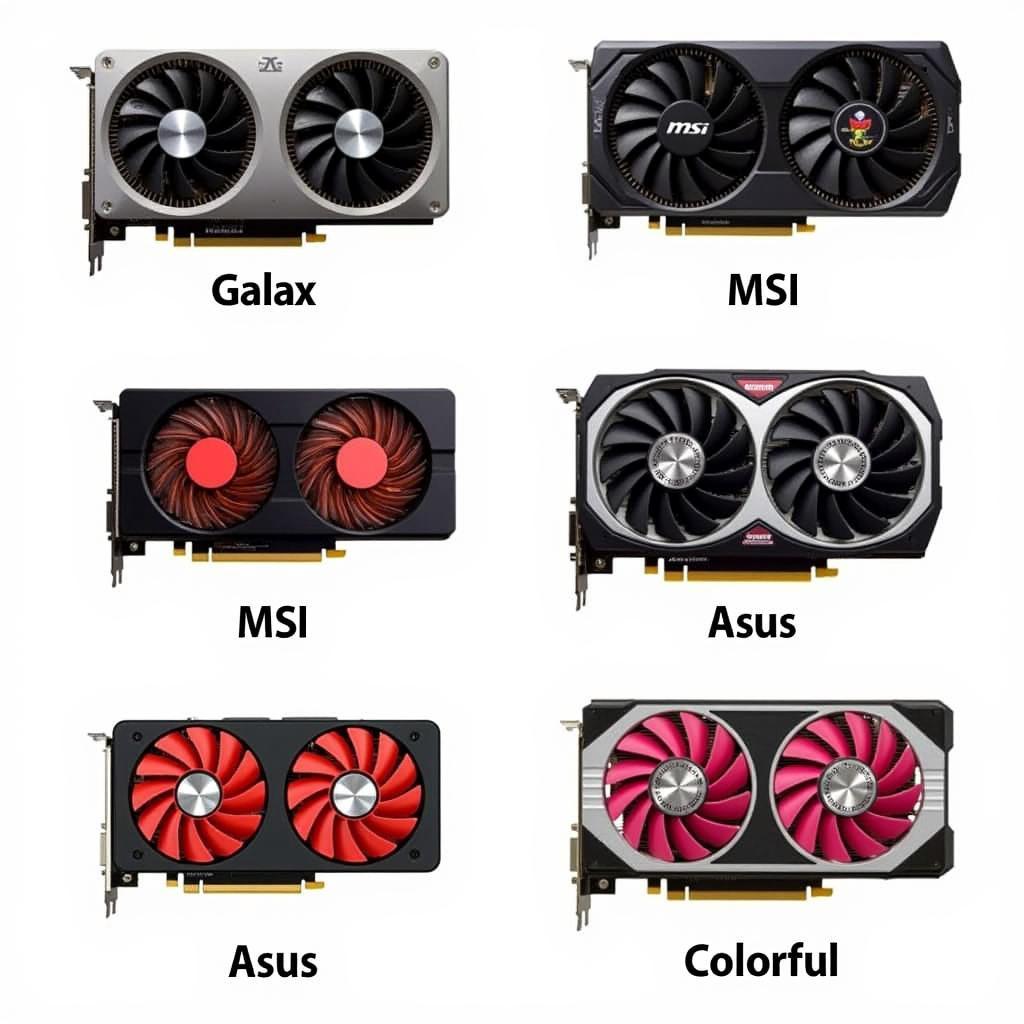 Comparing different 1050ti 1 fan models.