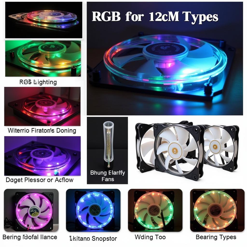 Various 12cm Fan Types and Features