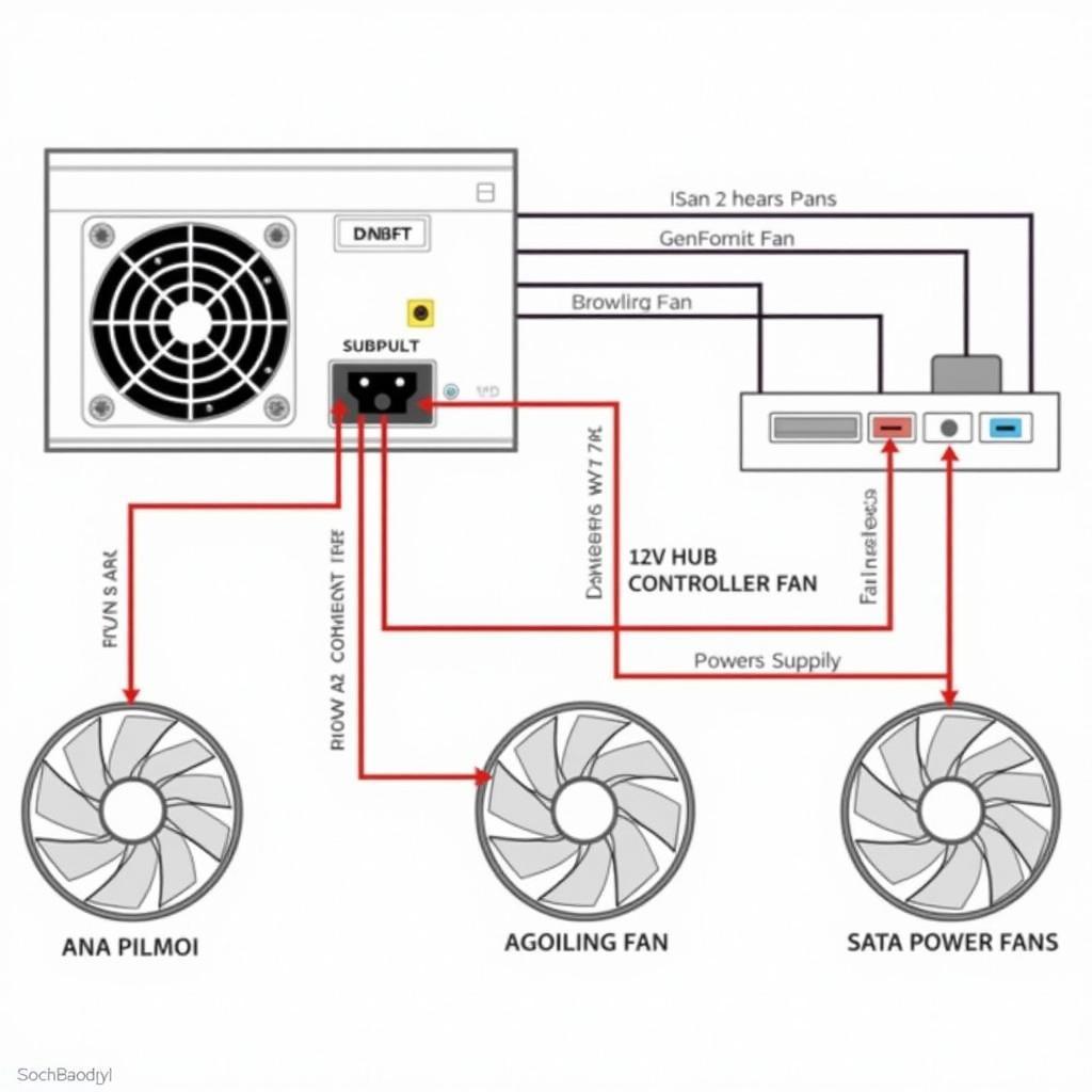 Wiring Diagram of a 12V Hub Controller Fan