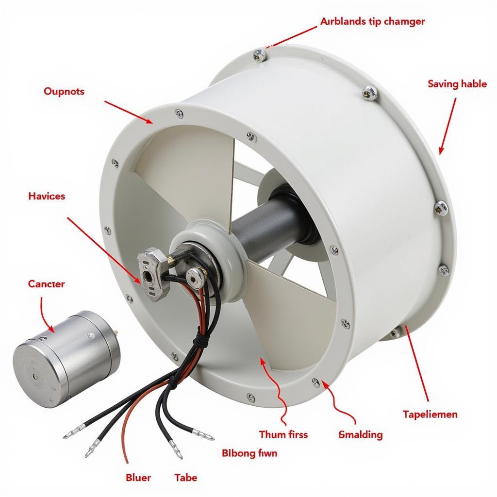 2P 220VAC Fan Components Diagram