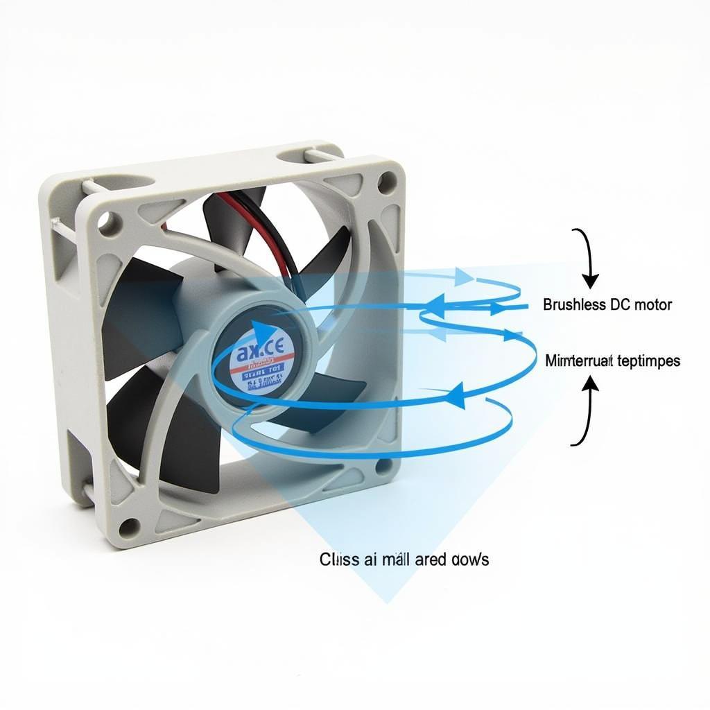 5V DC Mini Cooling Fan Operation Diagram