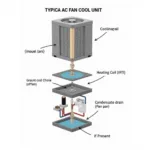 Diagram of an AC Fan Coil Unit Components